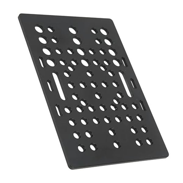 Hög hållfasthet, svart anodiserad aluminiumplatta för 3D-skrivare, universell linjär V-slitsskena. Remskiveset för byggplattor, (planka)