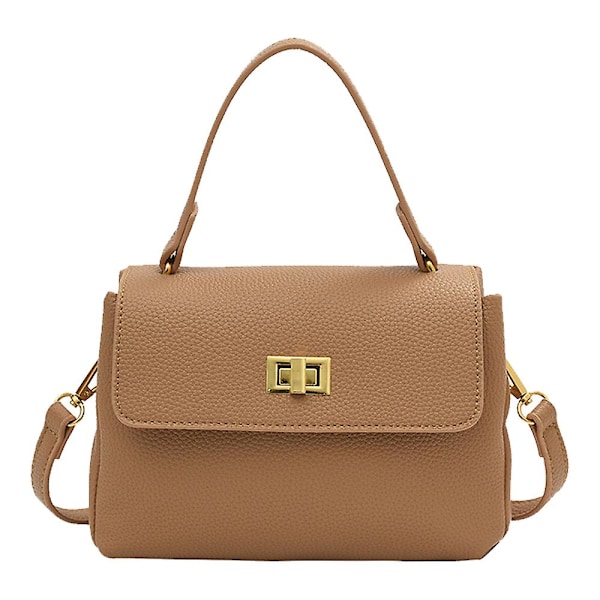 Retro Klassinen Kukkaro Clutch Laukku Pu Käsilaukku Piilotetulla Soljella Sopii Naisille. khaki