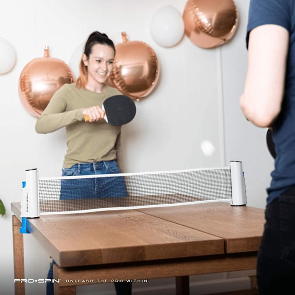 Uttrekkbart Ping Pong Nett – 72\" Bordtennisnett med Klemmer | Bærbart Ping Pong Nett for Alle Bord | Inkluderer Egendefinert Oppbevaringspose i Mesh