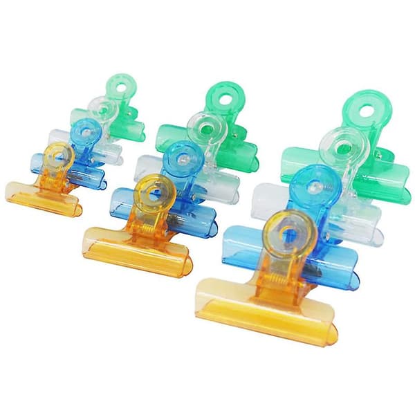 24-pack klämmor för chipspåsar i plast, olika färger, 31 mm