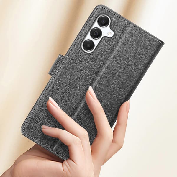 Kotelo Galaxy A16 Clapet Lompakko ja Videoteline, Musta
