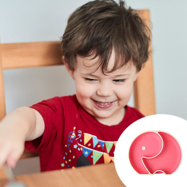Vauvan ja taaperon silikonilautanen - Konepesun kestävä - Baby Led Weaning -tarvikkeet ja -välineet Pink