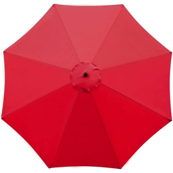 Erstatningsstof til haveparasol, 3 m, 8 ribber Red