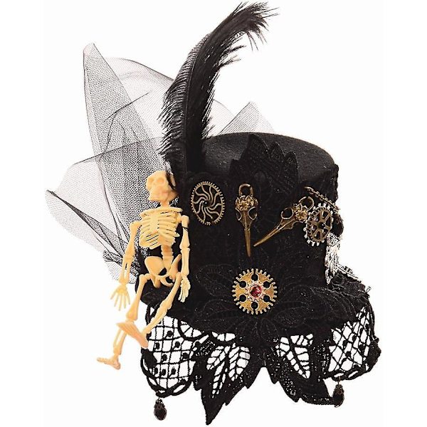 Victorian Steampunk Mini Top Hat Hårklemme til Kvinder (d) M