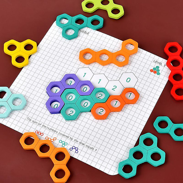 Honeycomb pussel leksaker pussel inlärningsmaterial förskola matematik barn logiskt tänkande träningsleksaker