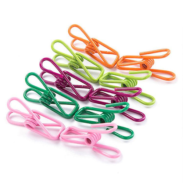 30 kpl lajitelma sipsipussin sulkijoita - 5,6 cm PVC-päällysteinen värikäs tiiviste ruoan sulkemiseen - paperipidike