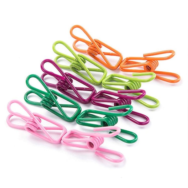 30-pack med blandade chipspåsklämmor - 2,2 tum PVC-belagda färgglada förslutare för matförslutning - pappershållare
