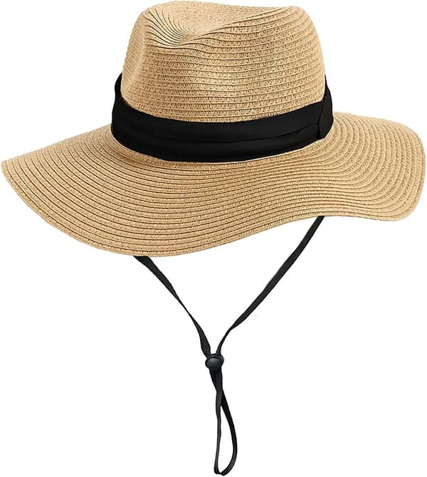 Piger Floppy Strandhat Bredskygget - Sommer Rejse Strå-solhat Til Børn 5 Til 19 År (21.26\" Til 5-9 år; 22.05\" Til 9-19 år)