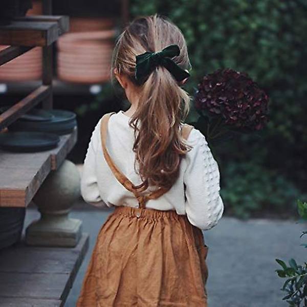 Stora hårrosetter Flickor Småbarn Sammet 5 Tum 10 st Hårklämmor För Flickor Alligator Baby Ponytail Hållare 10 pairs-B 4 Inch