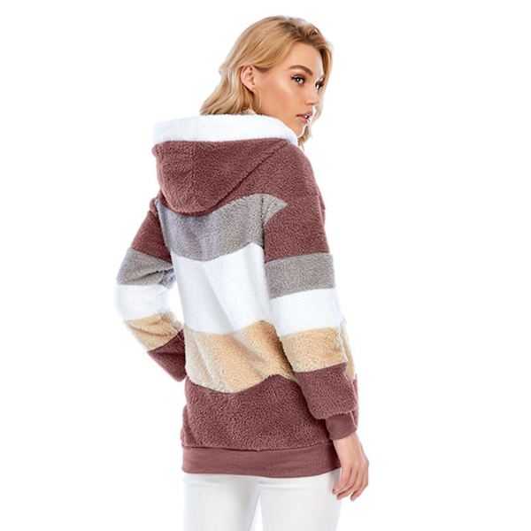 Naisten takki hupulla, muodikas, pitkähihainen, tuulenpitävä, lämmin ja väljä 6XL Red