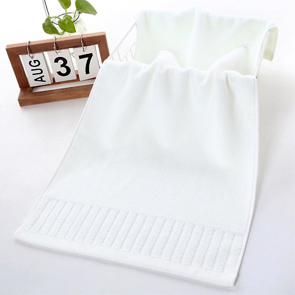Bomulls handduksset med ränder (34*74cm) Dekorativa lyxiga handdukar.    (set med 4, blå) White