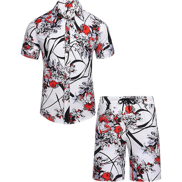 Miesten ylelliset rennot lyhythihaiset havaijipaita-asut COLOR 1 L