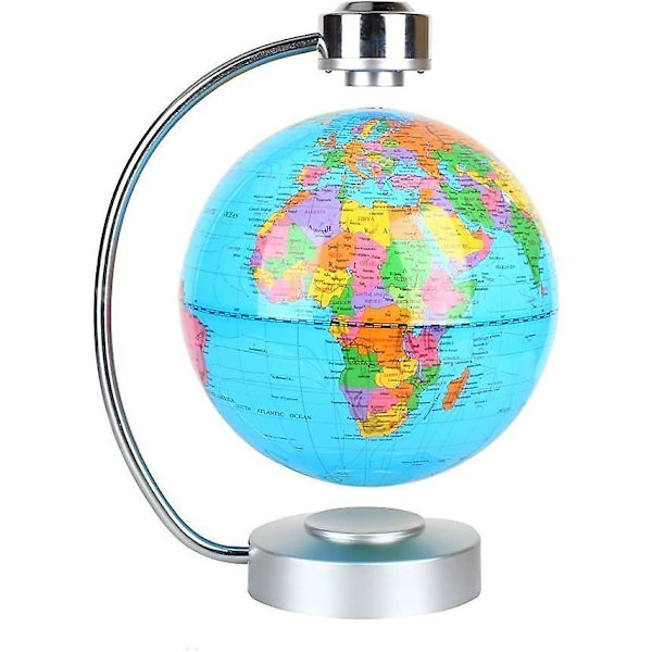 Globes World, 8\" Magneettinen Kelluva Maapallo LED-valolla - Painovoimaa uhmaava Levitoiva Pyörivä Maapallo Tyylikäs Koti- ja Toimistopöytänäyttö