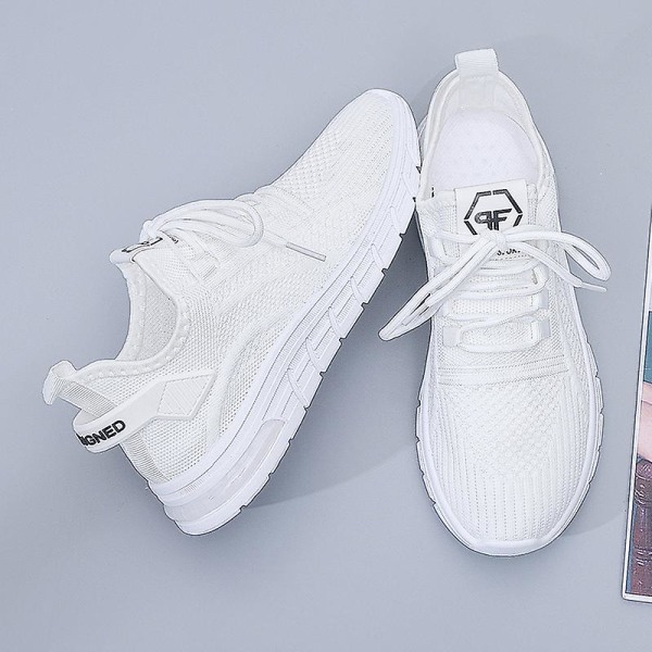 Naisten hengittävät lenkkarit, Flying Woven juoksukengät Fra7701 White EU 36