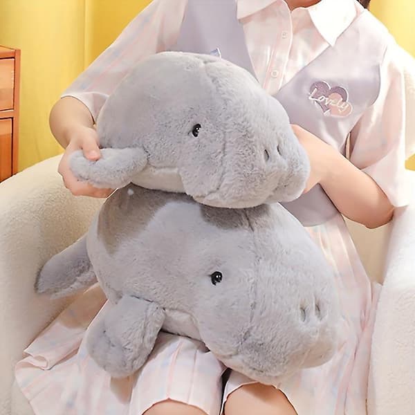 Manatee Plyschleksak Havsdocka Barn Dockor grey