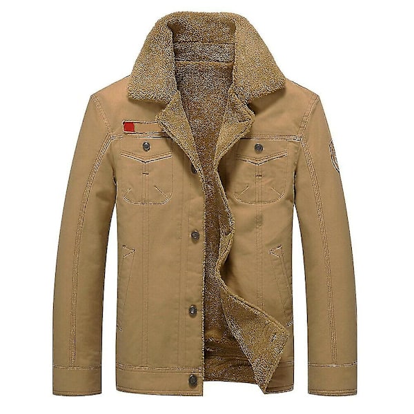 Herre Jakker Frakker Tyk Langærmet Afslappet Varm Åndbar Til Efterår Vinter 2XL C