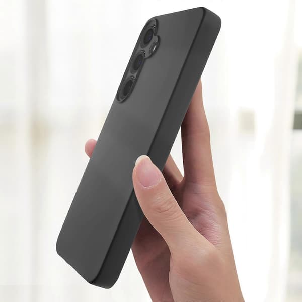 Etui til Galaxy S25 Plus Blød Mat Silikone, Sort