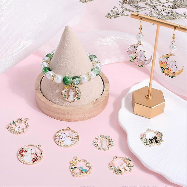 Påske Charms Bulk Assorteret Påske Ferie Charm Kollektioner Kanin Dyr Charm Farverige Påskeæg Gulerod Charms