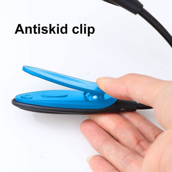 Läslampa Boklampa Med 5 Lysdioder, 3 Ljusstyrkor, Usb Laddningsbar Blue
