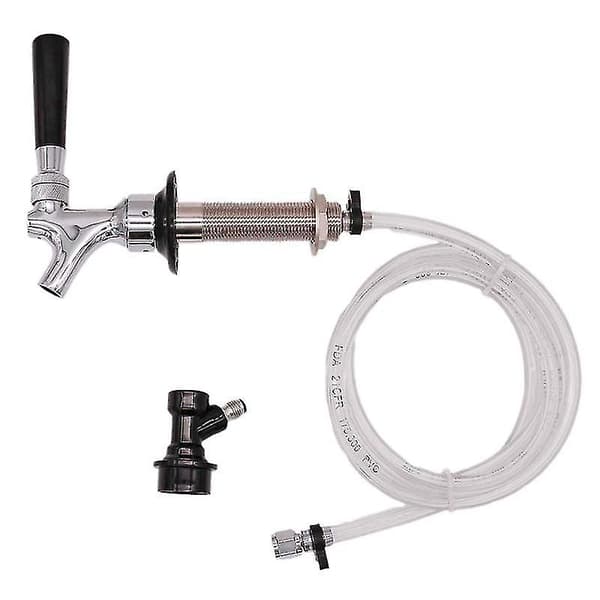 Kuladapter för dörrfäste Version Diy Kegerator En flödeskontrollkran Kit 1,5 meter ölledning Push In-koppling
