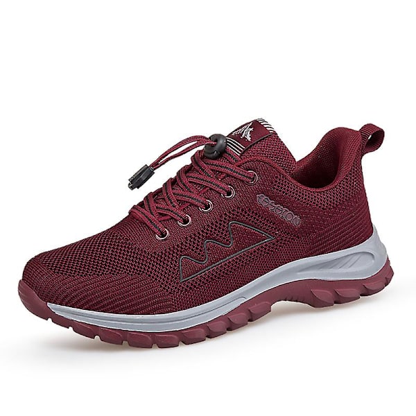 Lette, pustende damesko for løping, moteriktige joggesko for sport, 3D212 Red EU 41
