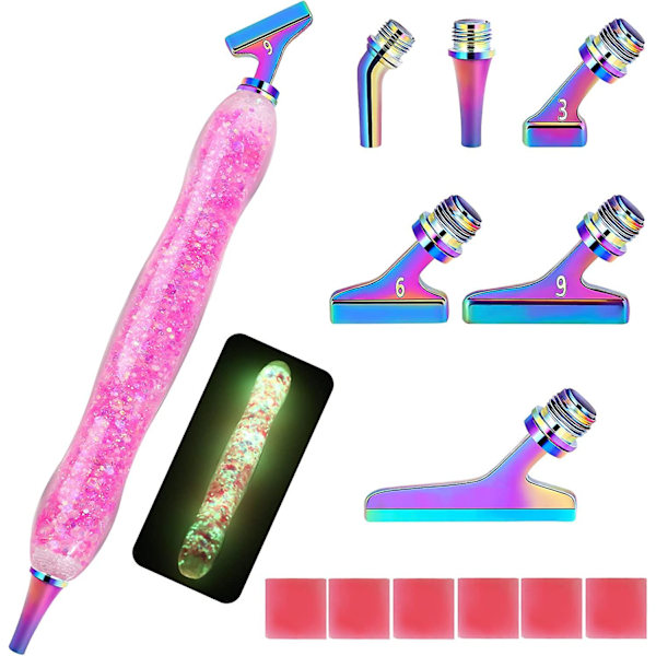 13 stk. Selvlysende Diamantmaleri Pen Metal Spidser Sæt 45 Rustfri Skruegevind Spidser Multi Placer Spidser Diamantmaleri Tilbehør 5d Diamantmaleri Til