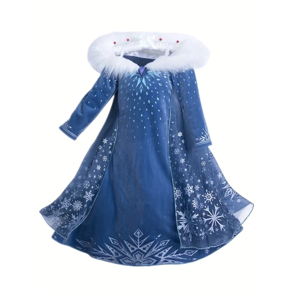 Flickor Barn Halloween Snöflinga Prinsessdräkt Tjejkläder, barnkläder 100cm