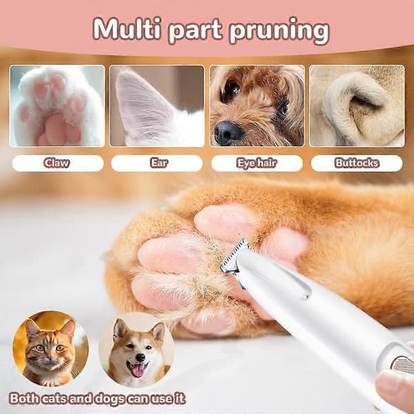 Pet Micro Precision Trimmer, 2024 Ny Multifunksjonell Vanntett Pet Hårklipper