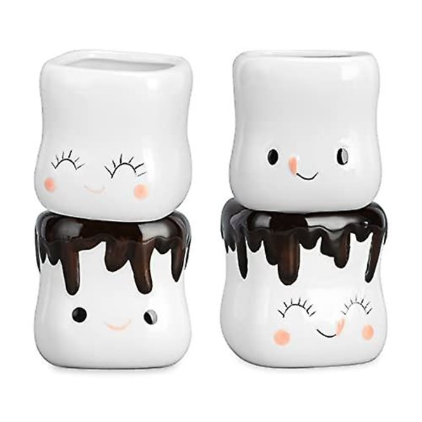 Kahvimukisetti, 4 kpl, Söpöt kahvimukit naisille, Keraaminen kahvimukisetti, Uniikit kahvimukit, Kahvikupit keraaminen kuppi 5 oz 160ml without Handle