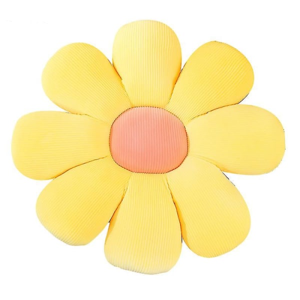 Blomster Plys Pyntepude Blød Plante Tegneserie Stol Pude Stue Soveværelse Hjem Dekorativ Puder Sofa Puder Fødselsdagsgaver Ns2 Yellow 40x40cm