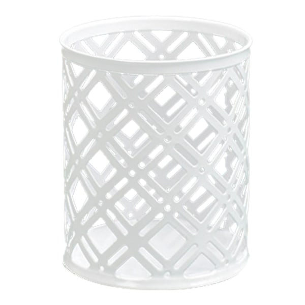 Guldmetall pennhållare för skrivbord, sminkborstkopp, pennhållare, kontors- och hemorganisator, 10*8cm white