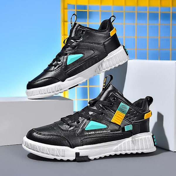 Herre Sport Løbesko Casual High Top Sneakers Fr2107 Black EU 41