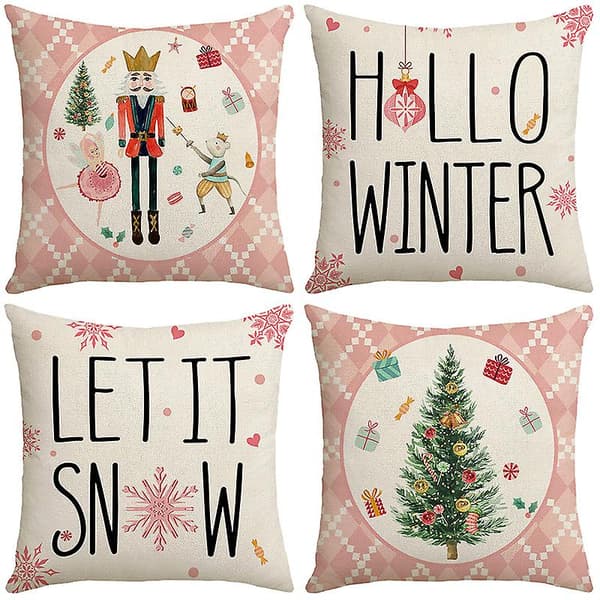 Jul kuddfodral 45x45 Set om 4a)