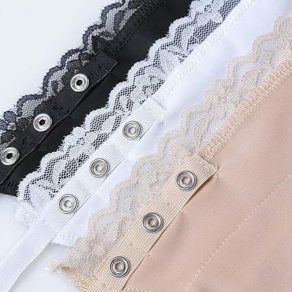 3PCS Lady Lace Clip-on Mock Camisole Bra Insert Overlay Modesty Panel A