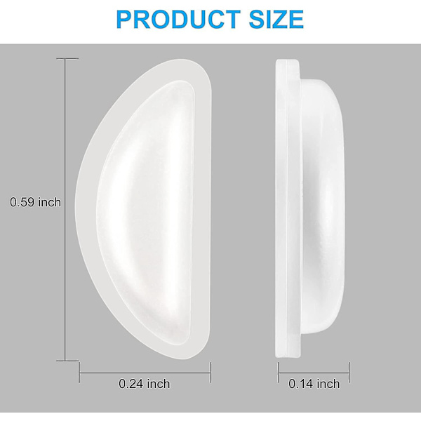 Uppgradera modell luftkammare glasögon näskuddar, halkfria självhäftande näskuddar för glasögon, 3,5 mm silikonglasögon näskudde - 12 par transparent