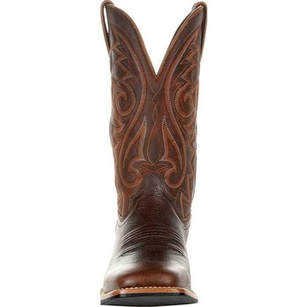 Miesten ja naisten urheilulliset leveät neliövarpaalliset lännen cowboy-saappaat brown EU 38
