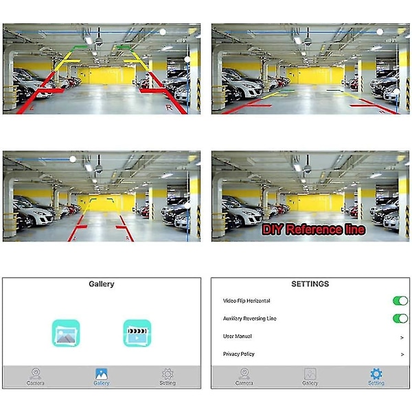 Wifi Backup-kamera Reversing Kamera Backspegel 12v Mini Vattentät Kaross Tachograf För Iphone Och Android