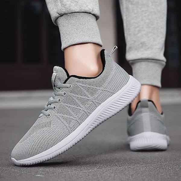 Løbesko til mænd Letvægt Åndbare Vandresko Atletiske Mode Sneakers 3Dsf022 Gray EU 41