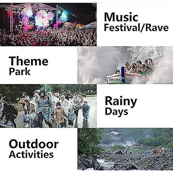 Eva Regnrock Vattentät Regn Poncho Återanvändbar Unisex Män Kvinnor Lång Genomskinlig Regnkläder