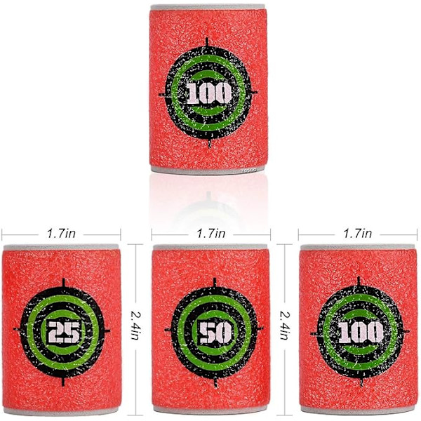 Pehmeä tölkkien heittosarja N-Strike Elite Series Blasters Dart lapsille leikkipistooli (6 kappaletta)