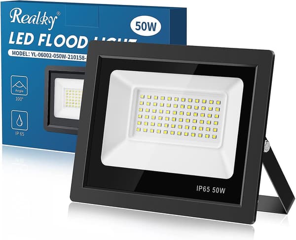 20W LED Flomlys med Bevegelsessensor, 24 LED-er med Sensor IP65 Vanntett, 6500K