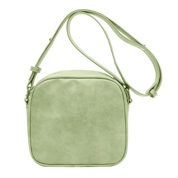 Pu Handväska Mini Clutch Väska Med Dragkedja Ny Retro Liten Fyrkantig Väska Joker Axelväska green