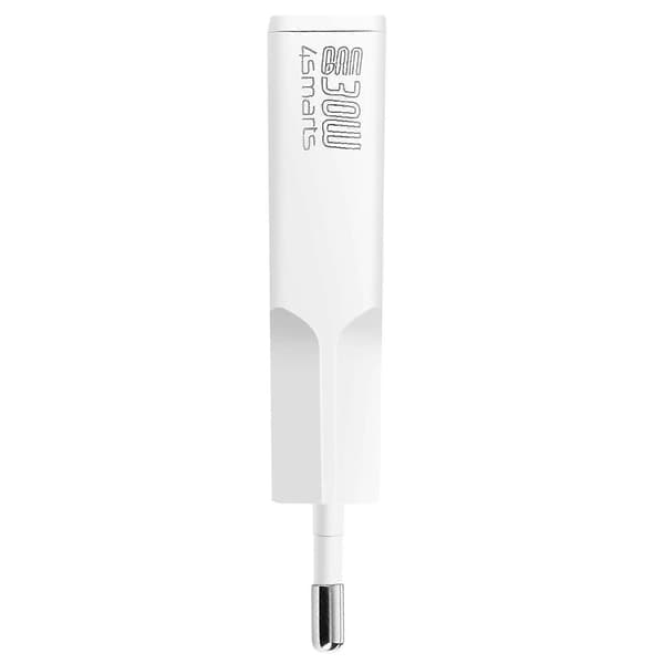 USB-C Sector Oplader GaN 30W Kompakt Format, Hvid