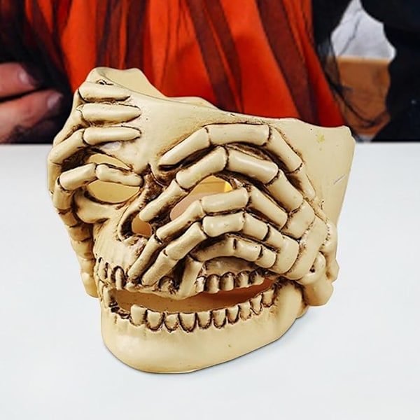 Halloween Lysestake, Gotisk Lysestake | Bærbar Skull Telysholder | Skull Hjemmedekorasjon