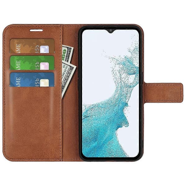 För Samsung Galaxy A23 4G/5G (Global version) Anti-scratch texturerat PU-läder plånboksfodral justerbart