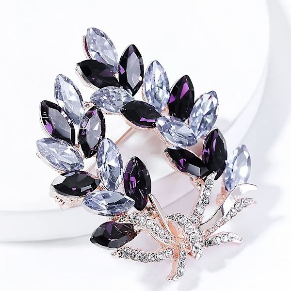 Kunstig Krystal Zinnia Buket Broche Elegant Og Funklende Modeaccessory Til Kvinder Og Piger