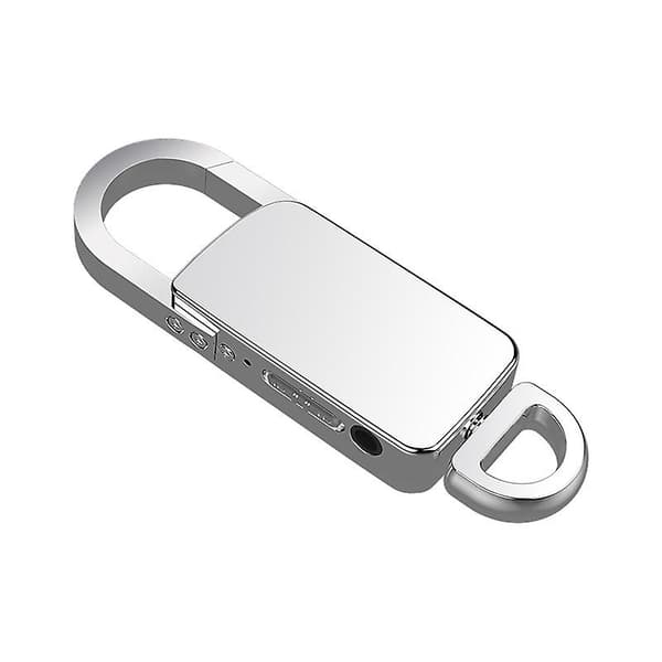 Mini Stemmeoptager 8gb Nøglering Lille Mp3 Digital Optager, Sølv