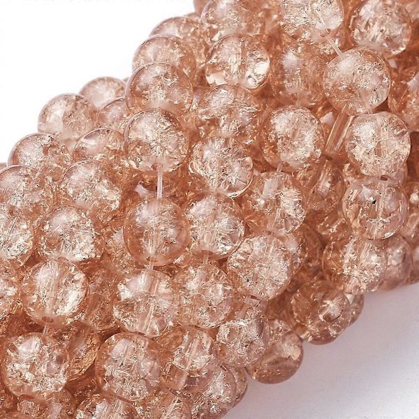 1 Säie Vaalean Lohi Läpinäkyviä Rapsaklasisia Pyöreitä Helmiä Säikeitä 8mm Reikä: 1.3~1.6mm noin 100kpl/säie 31.4 tuumaa