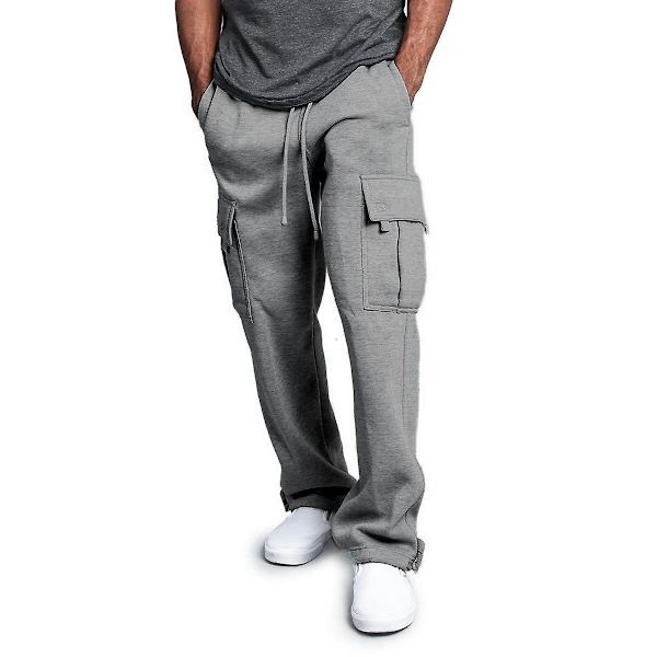 Miesten Muoti Urheiluhousut Kiristysnyörillä Plus Koko S-4xl Light grey M