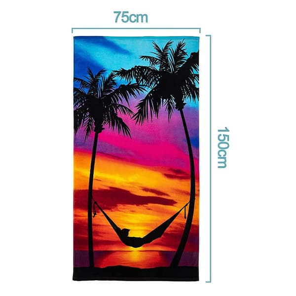 Fjärilsstrandhandduk för tonåringar, flickor, pojkar, barn, badhanddukstryck 75*150cm poolhandduk supermjuk Sunset
